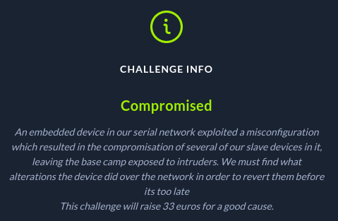 Challenge info for compromised